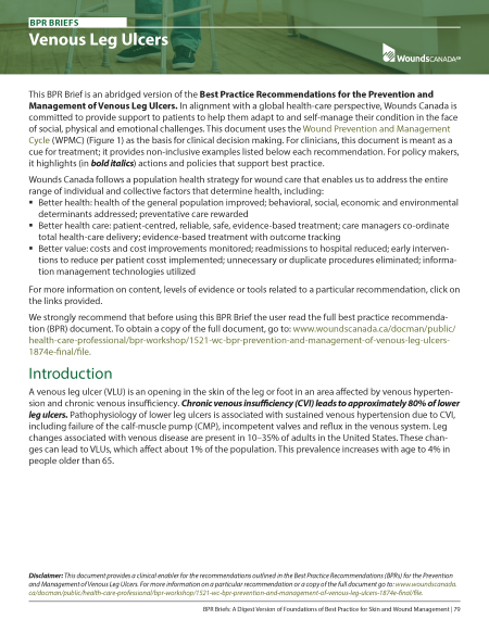 8: Venous Leg Ulcers