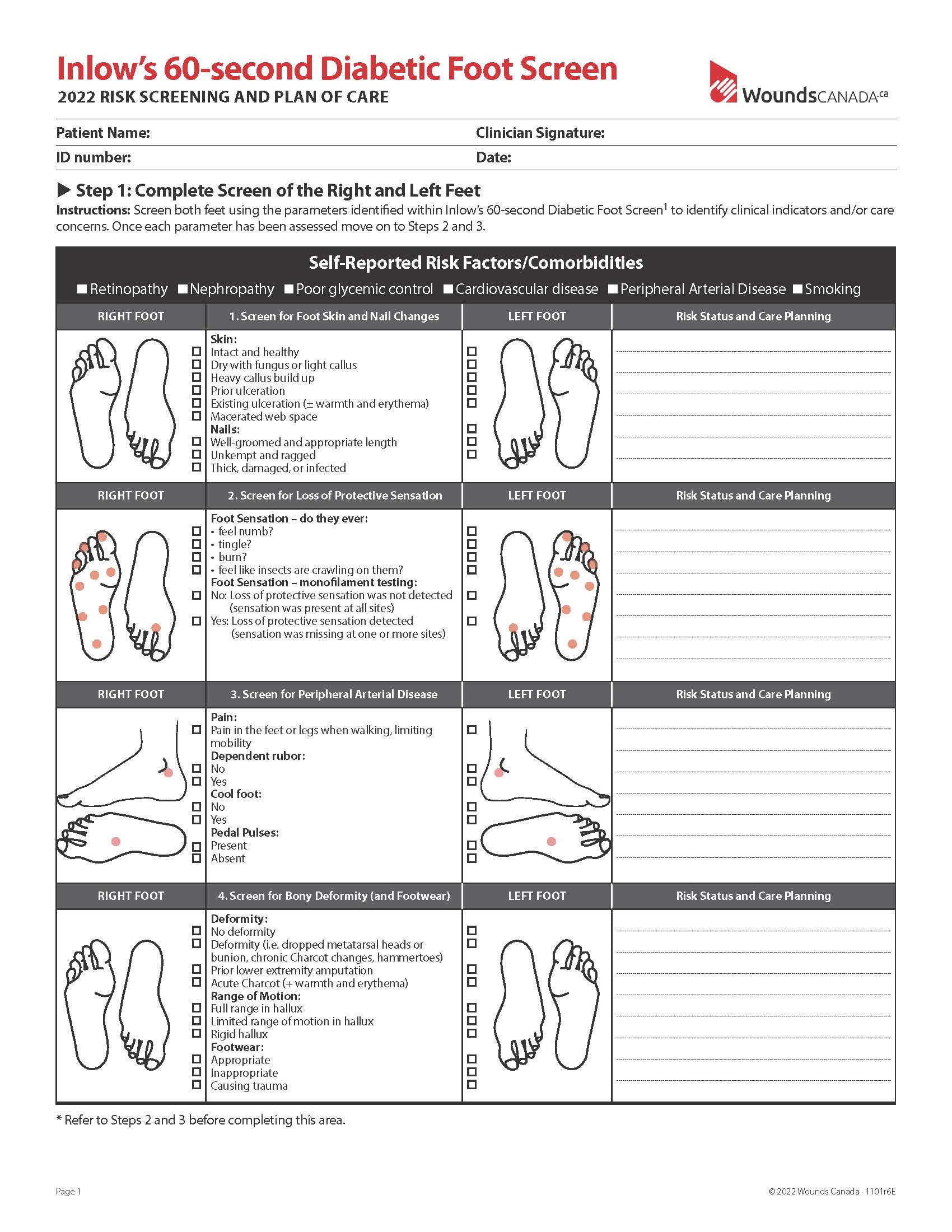 Inlow’s 60-second Diabetic Foot Screen